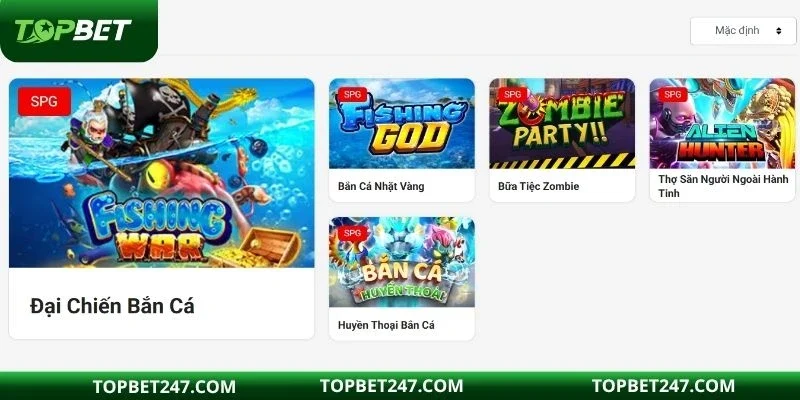 Spadegaming mang đến nhiều sản phẩm bắn cá hấp dẫn